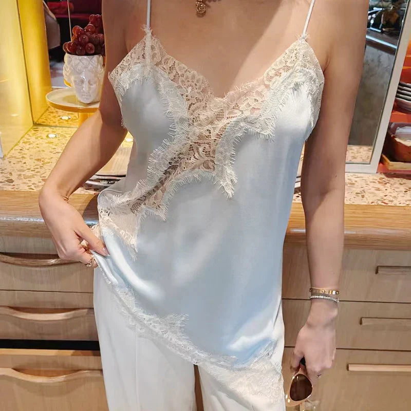Chic Asymmetrical Lace Camisole